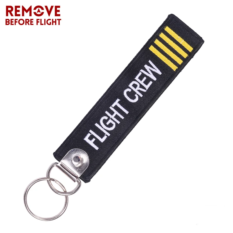 Remove Before Flight OEM Pilot Key Chain Jewelry Tag Embroidery Key Ring Chain 