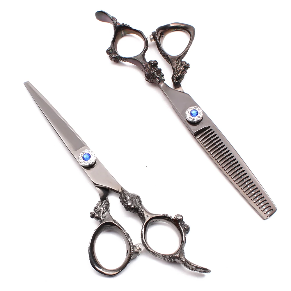 

50Pcs 5.5In. Customized Brand 440C Cutting Scissors Thinning Shears Professional Hairdreser's Scissors Salon Hair Scissors C9004