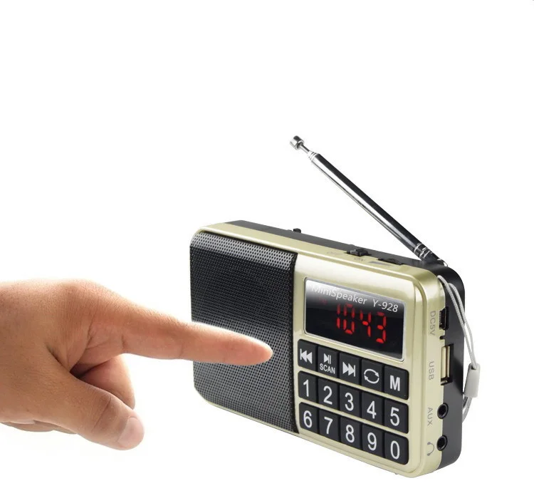

Portable FM/MW/SW Full Band World Radio Receiver LED Display USB Disk TF Card MP3 Music Player Speaker With Rechargeable Battery