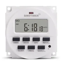 Timer Time Relay Switch AC 220V Programmable Digital Electric Weekly 7 Days Control Din Rail Mount for Appliance Dropshipping thc15a ahc15a 220v 30a din rail timer relay time switches weekly programmble electronic time switch bell ring device