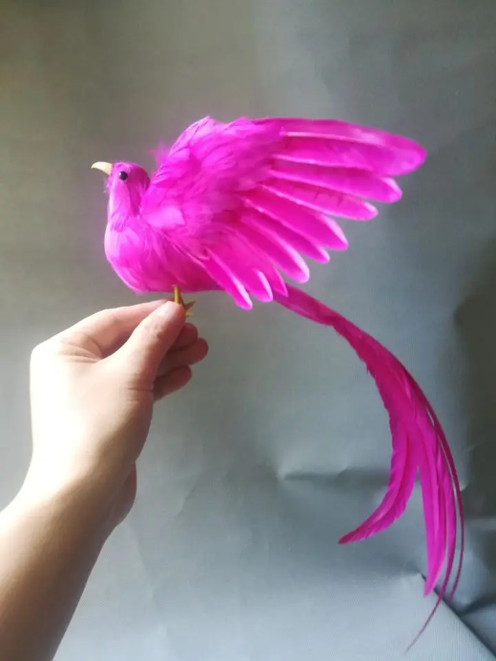 Juguete de la vida real, plumas de color rosa c