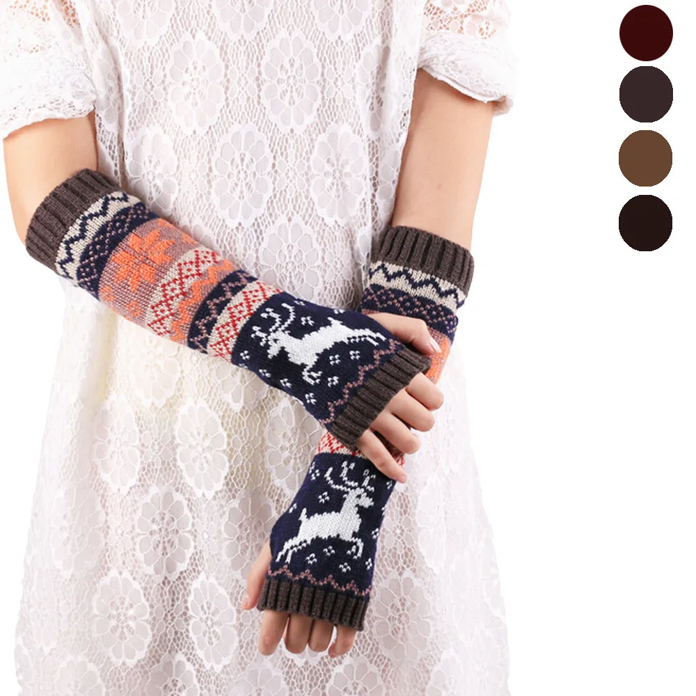Стильная барная распродажа Изящные милые перчатки с открытыми пальцами женские перчатки Зимняя Осенняя вязаная для женщин перчатки без пальцев перчатки на запястье