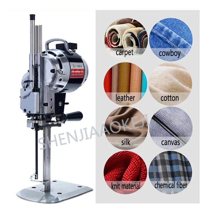 

1PC 850W 220V Straight Knife Electrical Industrial 10" Cloth Cutting Machine CZD-5 Fabric Cutter,Automatic Knife Sharpening