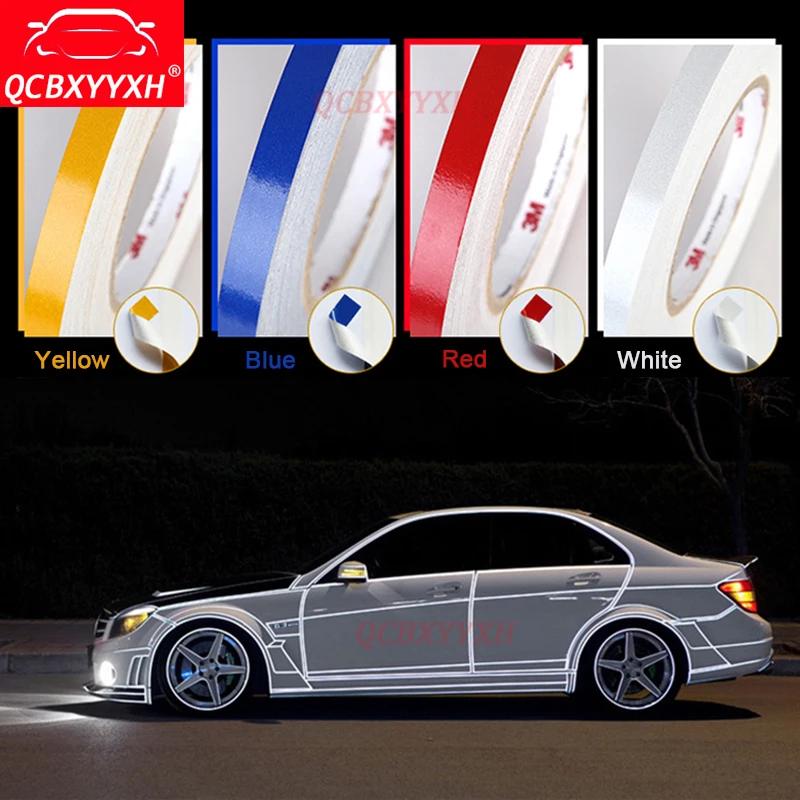QCBXYYXH 1/1.5/2CM*5M DIY Car Reflective Strip Motorcycle Decoration
