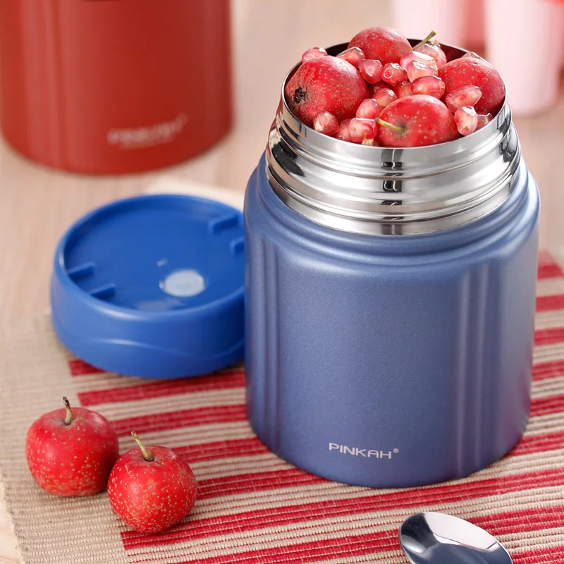  PINKAH 800 ML Termos Food Container food Jar With SpoonStainless Steel Insulated Thermal Keep Heat 