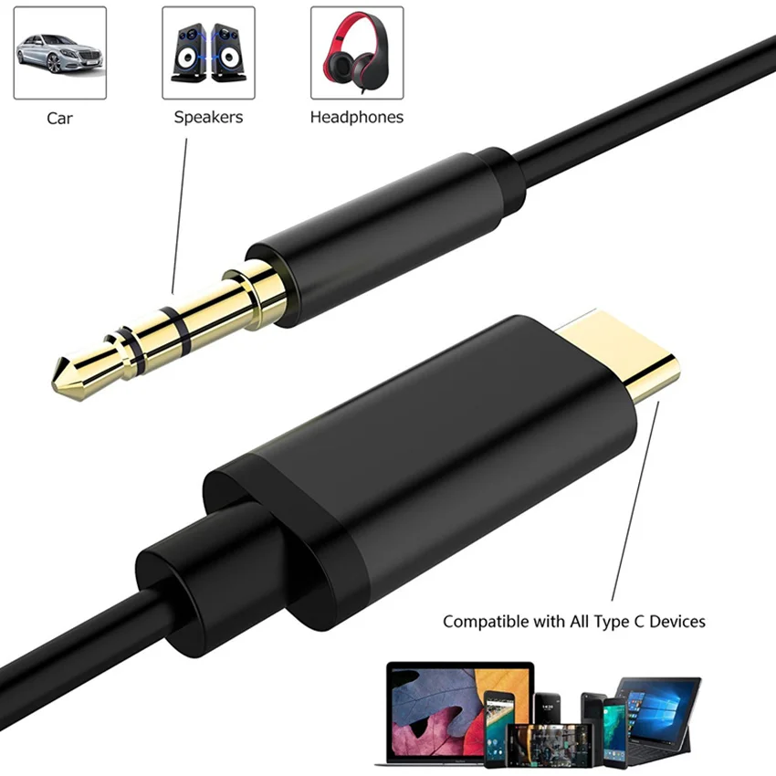 YSAGi TYPE-C to AUX car audio adapter for Google pixel3/3 XL/2/ 2XL HTC U11 mobile phone AUX adapter iPad Pro