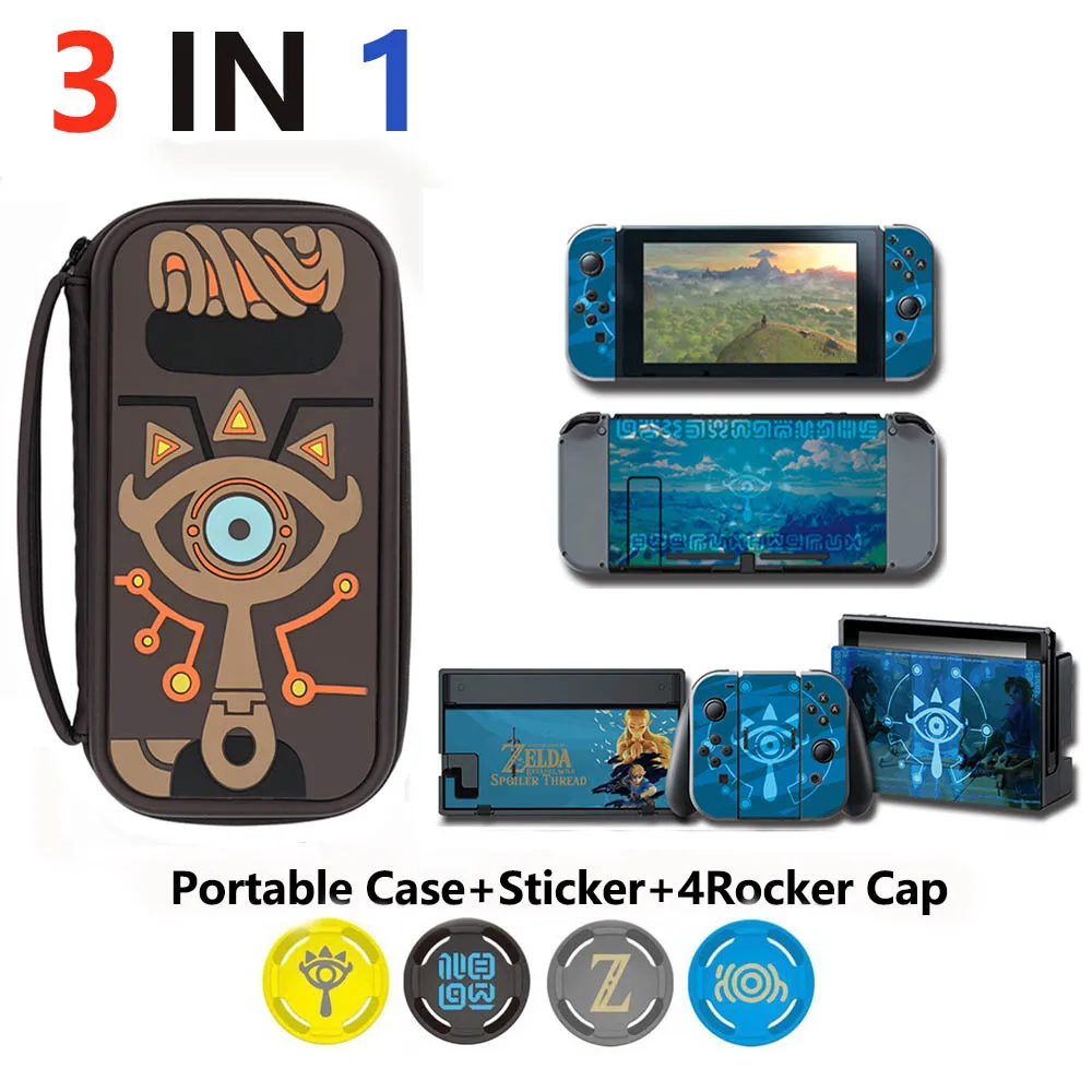 4 в 1, аксессуары для переключателей, дорожная сумка для переноски и наклейка для nintendo Switch& Caps для тематической игры NS