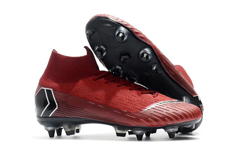 Cheapest Price ZUSA Superfly VI Elite SG Football Boots Mens High ankle SG Soccer Shoes Sales US6.5-US12