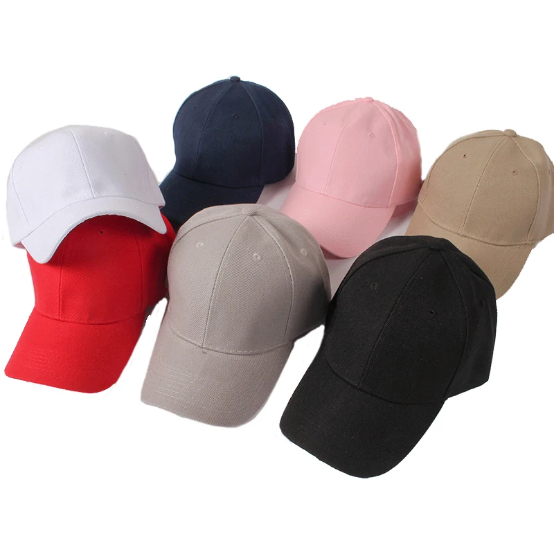 

Simple Plain Baseball Caps Men Women Solid Color Dad Hat Cotton Polyester Twill Trucker Hat Snapback Cap Black Casquette Homme
