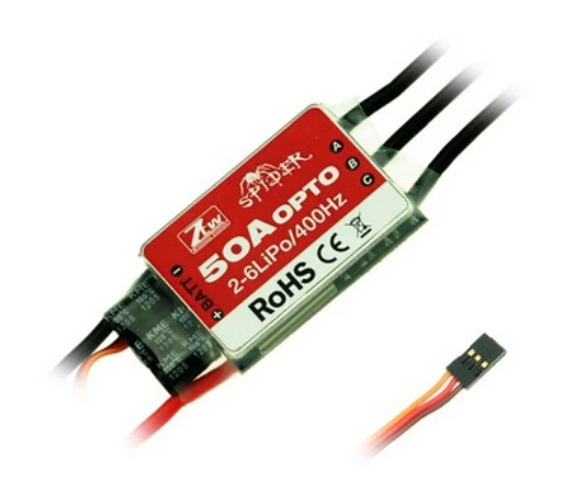 

ZTW Spider series OPTO 50A 2-6S Electric Speed Controller ESC w/ Simonk Fireware for RC Multicopter Free Shipping