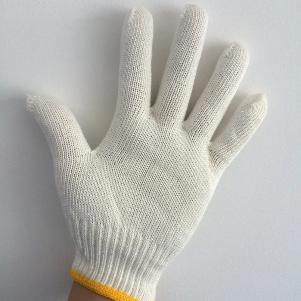 Yuntab new arrival protection white cotton gloves wear resistant