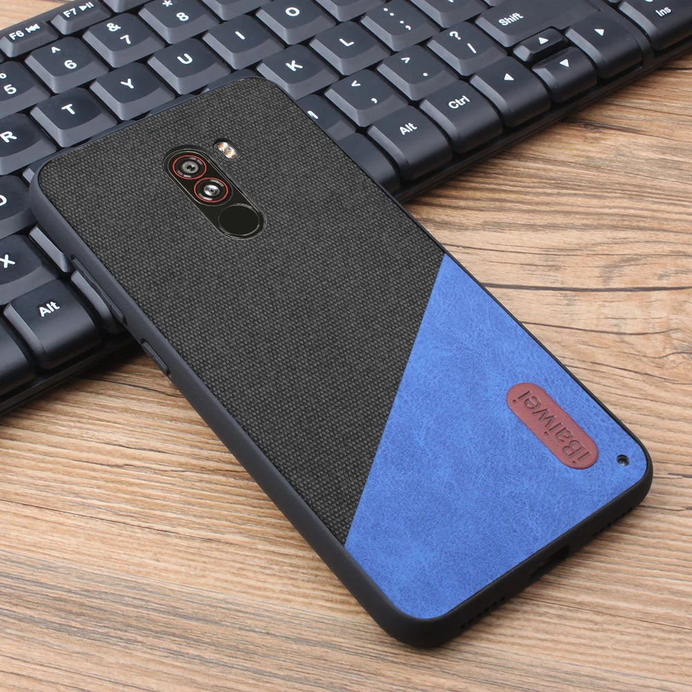 Тканевый чехол для Xiaomi POCOPHONE F1 ткань глобальной POCO задняя Мягкая силиконовая