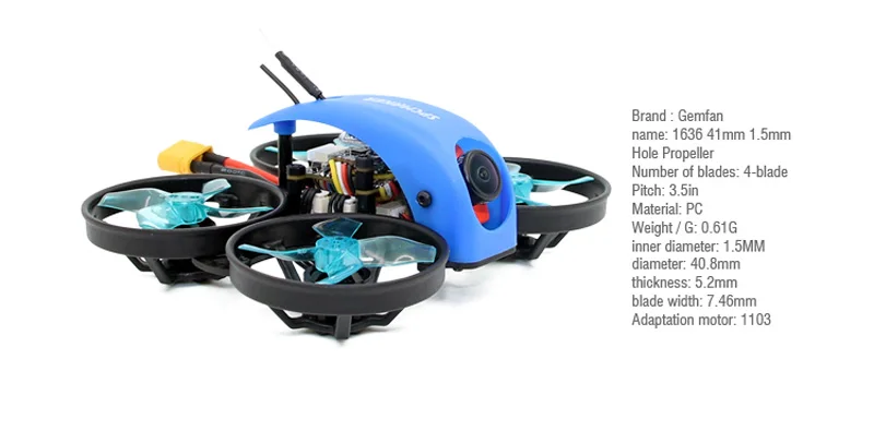 1 шт. SPCMAKER Mini Whale FPV гоночный Радиоуправляемый Дрон ультра светильник маленький 78 мм 1080P карта Запись 2-S RunCam ROBIN камера парящая