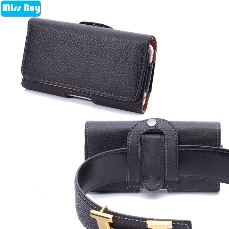 Missbuy Universal Phone Pouch Leather Waist Case For Samsung Galaxy J3 J5 J7 J330 J530 J730 Holster Bags Belt Cover