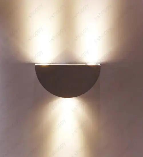 

Dimmable/Not 3W LED Wall Sconce Lamp Fixture Semicircle Light Vestibule Exhibition Hall Hotel Silver Shell