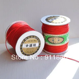 

Free Shipping,250m/Lengh,1mm Red Macrame Waxed Nylon Cord,ExquisiteThread For Charm Macrame Bracelet Necklace Making