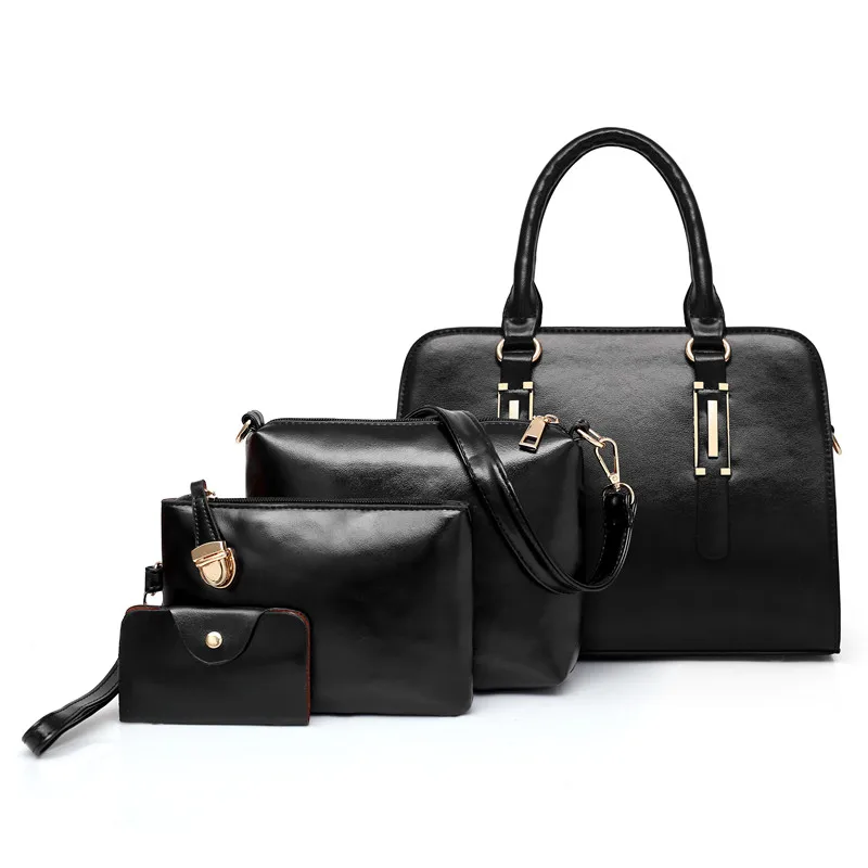 

4pcs Women Bag Set Leather Handbag Totes Luxury Brand Crossbody Bags For Women Shoulder Messenger Composite Bag Clutch 4colors