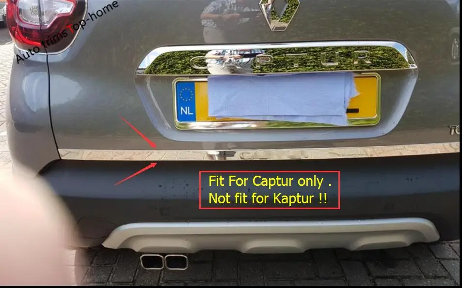 

For Renault captur 2014 2015 Stainless Steel Rear Tailgate Trunk Lid Cover Trim 1pcs