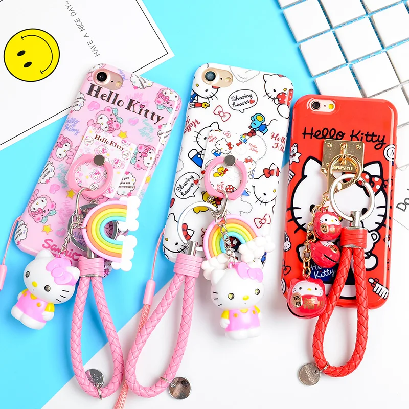 For iPhone 7 7plus Kitty case, Cute Hello Kitty TPU back