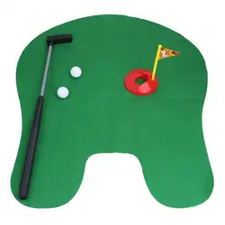 Potty Putter Гольф в туалете игровой комплект для мини-гольфа Туалет подкладка для гольфа зеленый новая игра Hig качество для мужчин и женщин