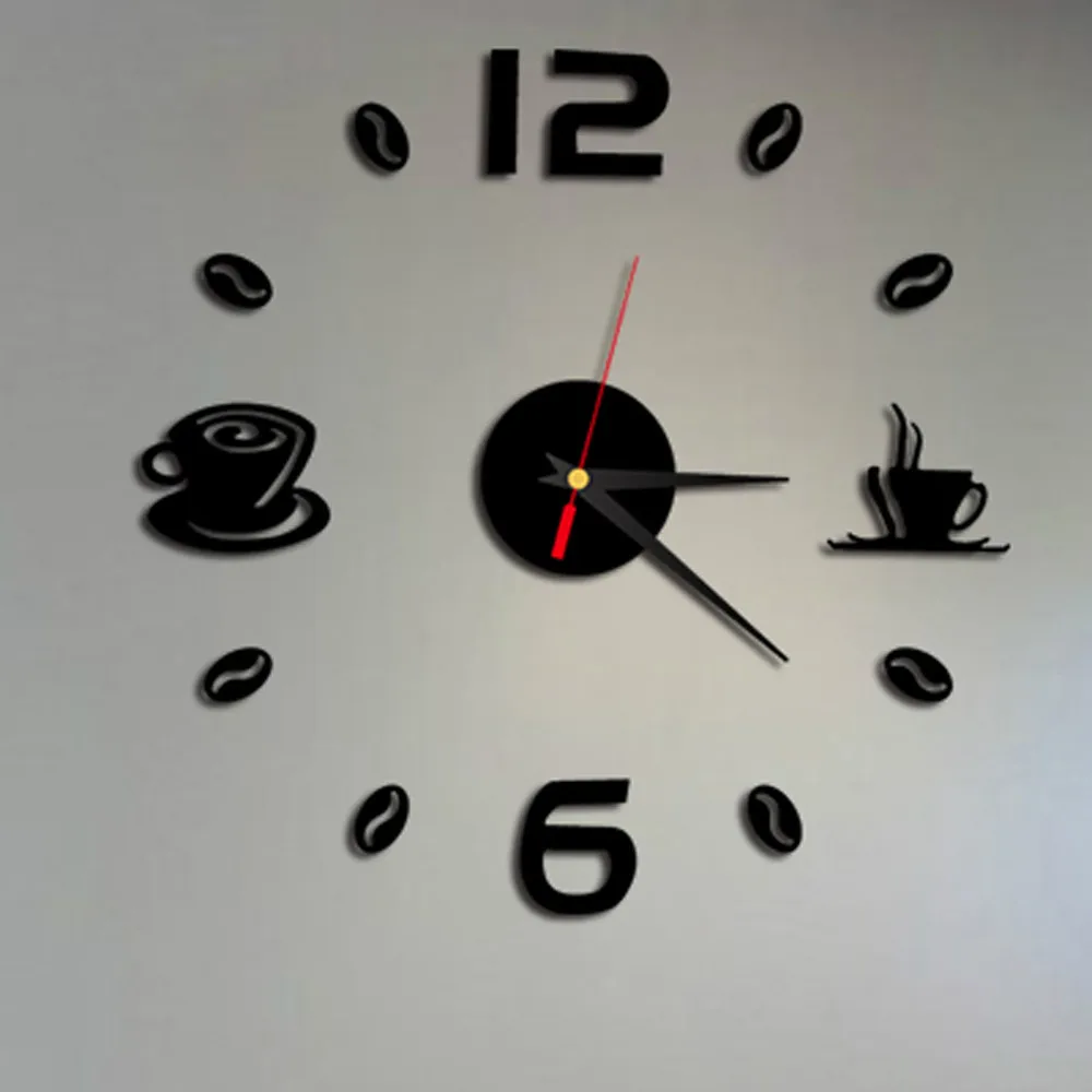 Новая мода кварцевые настенные часы Мода Акриловые DIY самоклеющиеся интерьер стены Креативные украшения настенные часы для дома