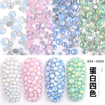 

UV Gel Nail Polish Tips Rhinestone Jewelry Flat Bottom Drill Diamond Snow Crystal Glass Diamond Drill Diamond Zircon Accessories