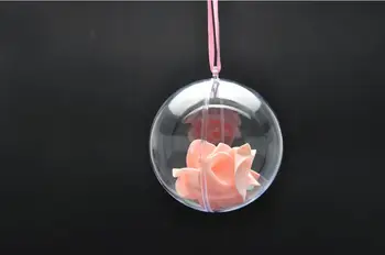 

100pcs/Lot 8cm Clear Christmas ball Transparent Christmas balls Christmas Tree hanging ball wedding marriage party decorations