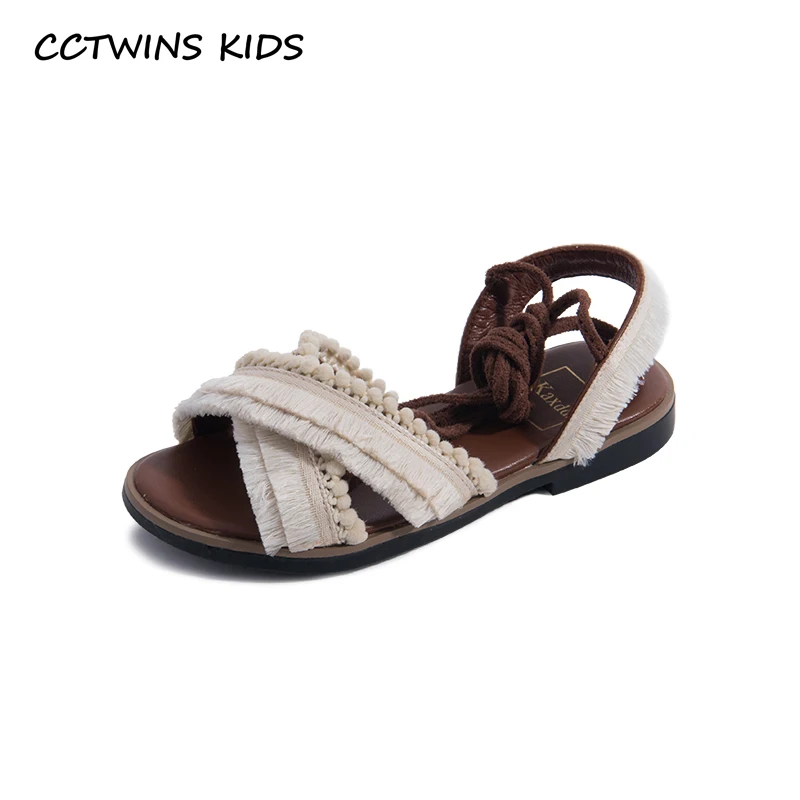 

CCTWINS Kids Shoes 2019 Summer Girls Fashion Party Princess Shoe Toddler Children Barefoot Beach Flats Baby Casual Sandals PS723