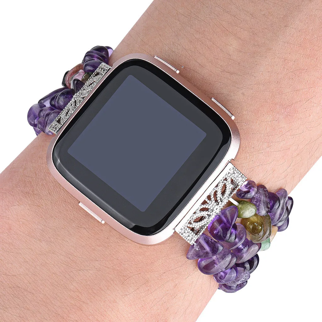 Браслет Смарт-браслет аксессуары для часов мода Замена кристалл металлический ремешок для часов Ремешок Для Fitbit Versa ремешок