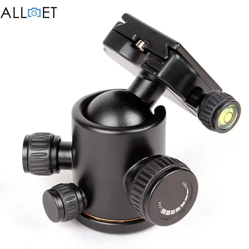 

Professional Camera Tripod Head Ball Head Aluminum with Quick Release Plate 1/4" Screw Max Load 8kg Tripod Headball