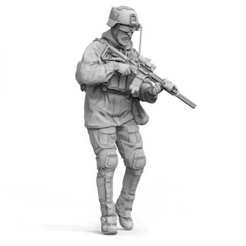 

1/16 Scale Modern American Navy Seal Soldier Unpainted Resin Model Kit Miniatures Figure Free Shipping