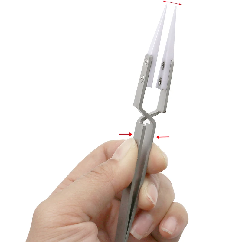 Tweezer tool precision tweezers 1pc stainless steel for eyelash-false clip makeup nail art