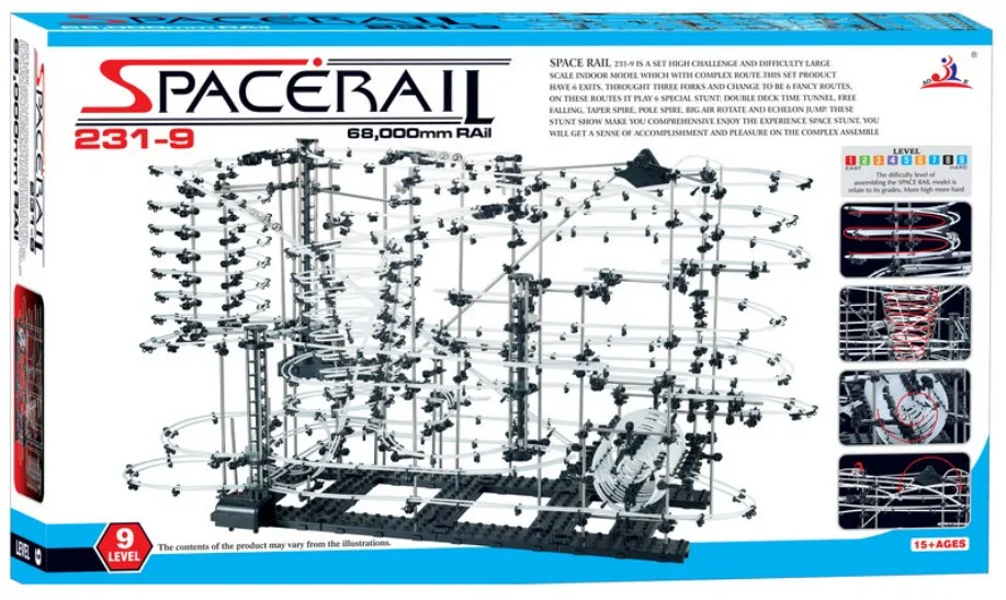 High Quality New Space Rail Funny Model Building Kit RollerCoaster Toys SpaceRail Level 9 DIY Spacewarp