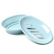 Практичный креативный 3 цвета овальное мыло посуда Туалет двойной дизайн мыльница с PP Материал Ванная комната пластиковый держатель для мыла AA