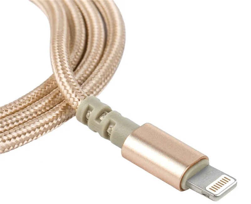 ESuky 2.4A кабель для быстрой зарядки для iPhone Xs max Xr X 8 7 6 Plus 6s 5s Plus iPad мини-usb-кабели зарядное устройство для мобильного телефона - Цвет: Gold