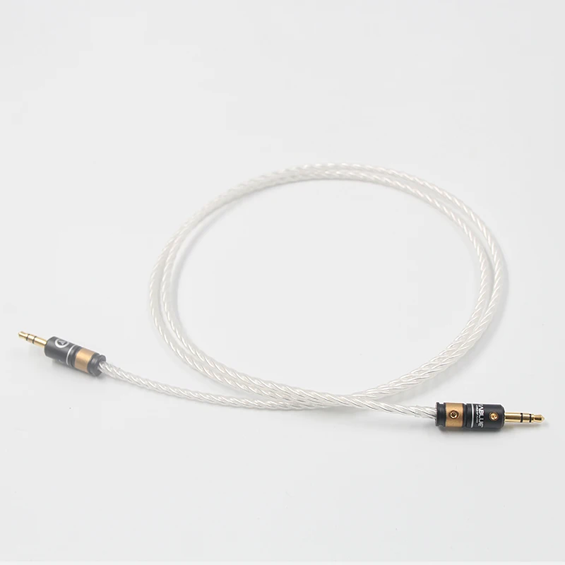 3 5mm Male To 3 5mm Male Odin 7N Silver Plated Audio Stereo Cable 3 5mm Jack Audio Cable For Car Headphone Adapter Jack 3 5 mm