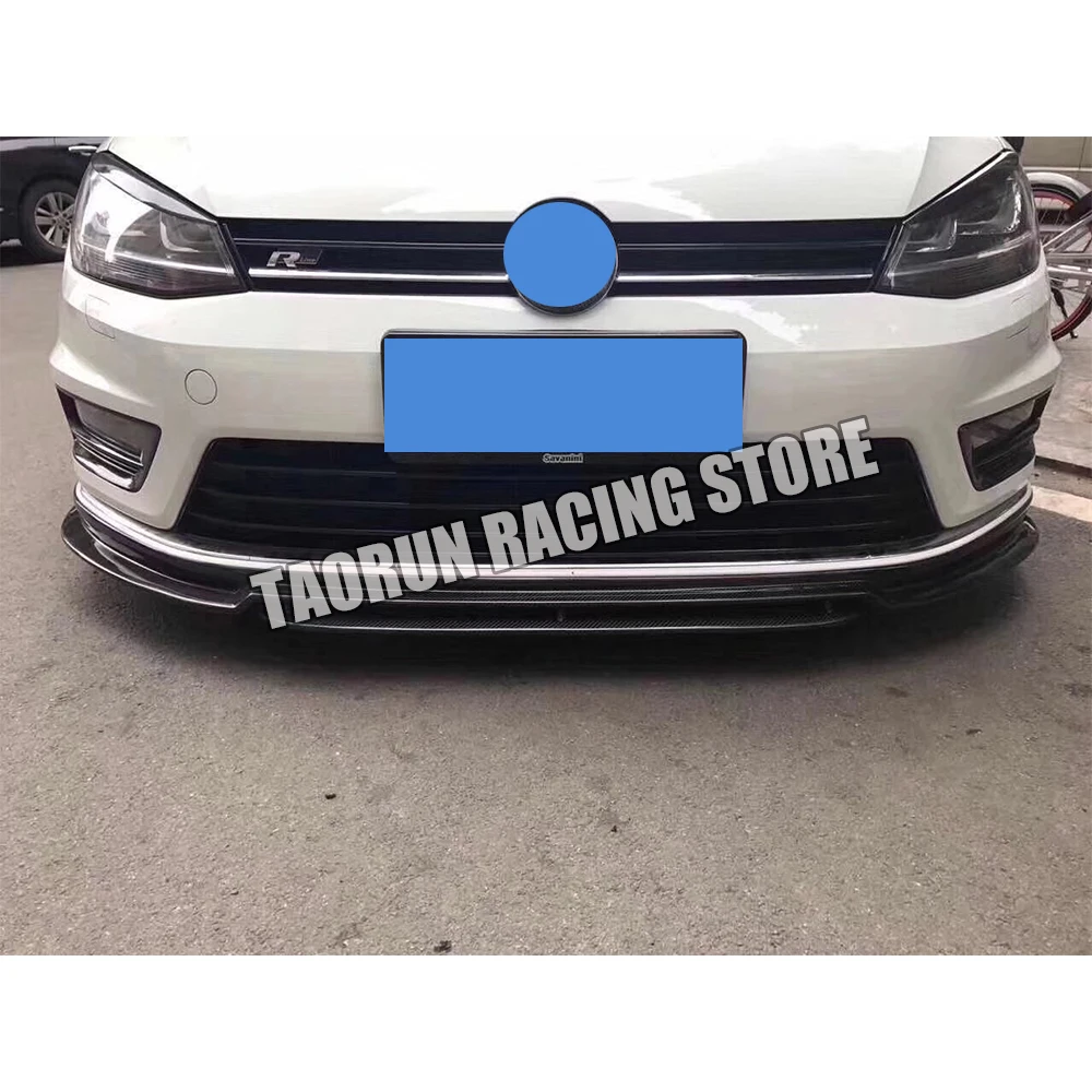 MK7 ABS черный передний бампер для губ подбородок спойлер для Volkswagon MK7 Golf 7 R& Rline бампер только