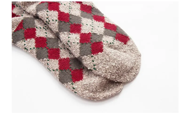 [WPLOIKJD] толстые шерстяные Хлопковые женские носки для девочек осенние зимние носки теплые толстые креативные клетчатые носки бренд милый