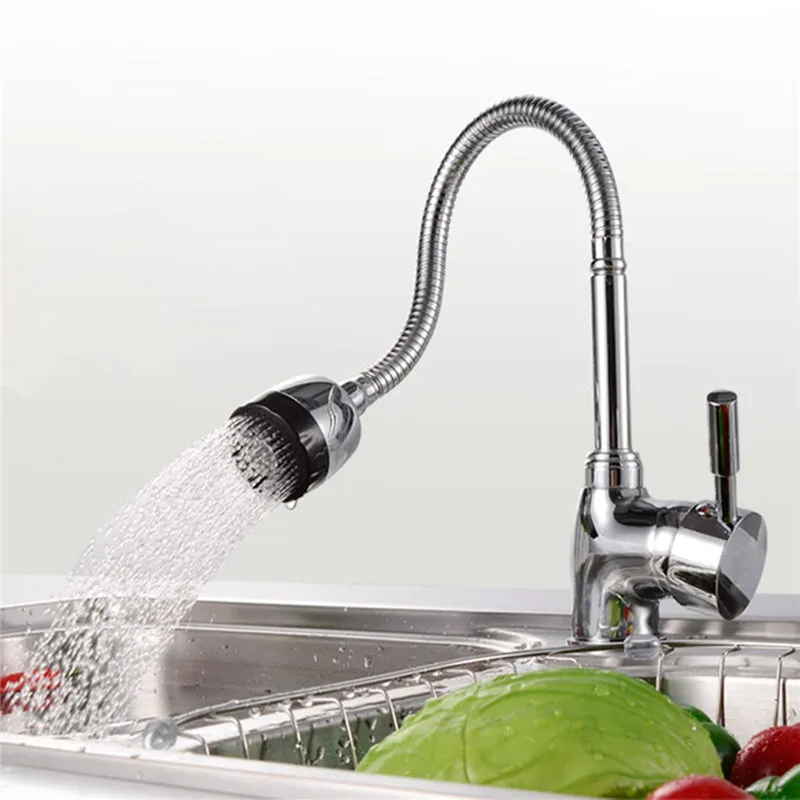 

Kitchen 360Degree Rotatable Spout Single Handle Sink Basin Faucet Adjustable Solid Brass Pull Down Spray Mixer Tap Deck Mounted