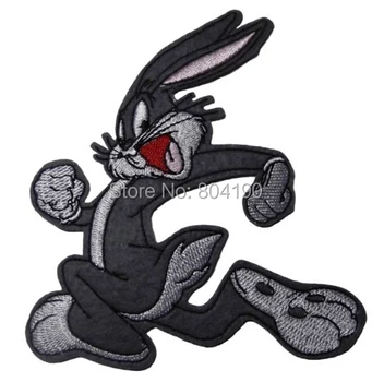 

4" Looney Tunes BUGS BUNNY Running Taz Tasmanian Devil Cartoon Character TV MOVIE Lovely Cute Embroideried Patch Logo Badge