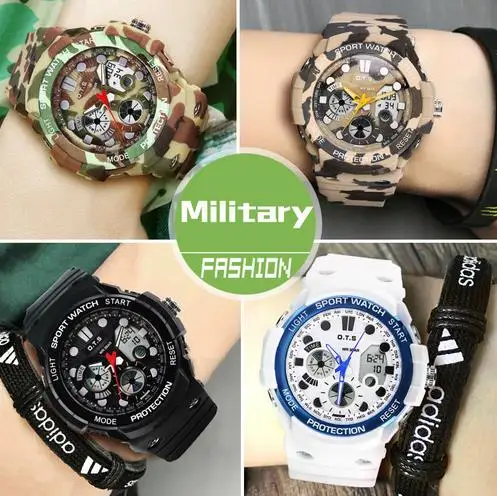 OTS Новое поступление мужские спортивные часы LED цифровые модные уличные