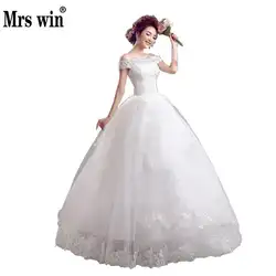 Винтажные белые свадебные платья с открытыми плечами плюс размер Кружева Аппликация бальные платья свадебные платья 2019 Vestidos De Noivas