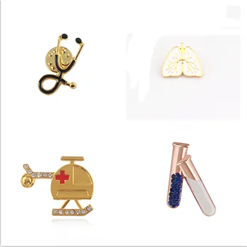 

20pc Medical Anatomical Heart Brooch Pin Enamel Anatomy Human Heart and Lung Spleen Metal Jewelry Doctor Nurse stethoscope