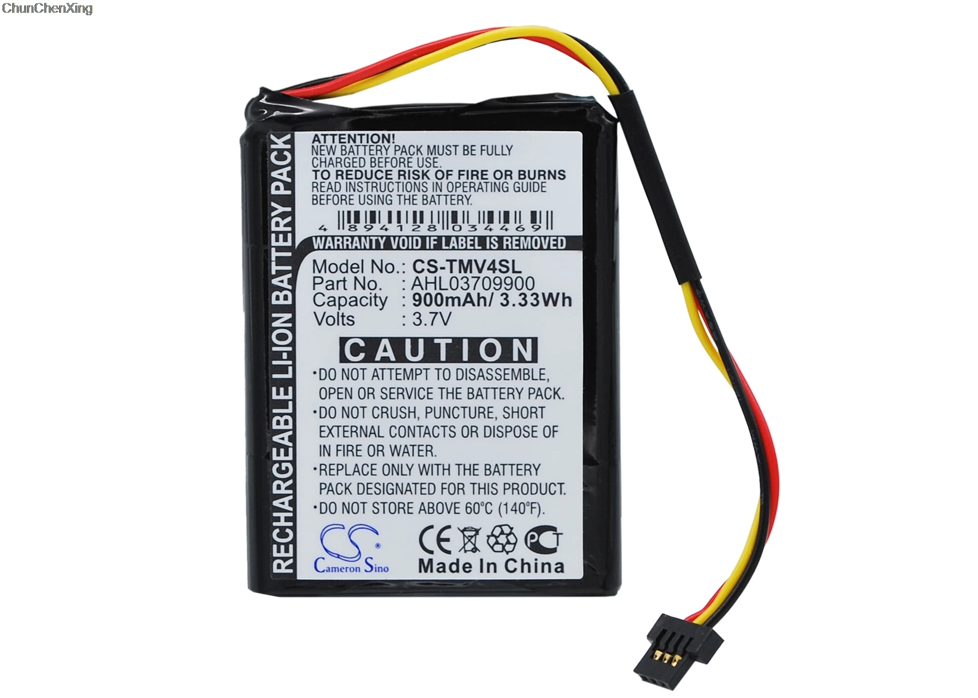 Аккумулятор Cameron Sino 900 мАч AHL03709900 для TomTom 4EE0.001.22 One V4/ Assist/ Classic/ Traffic | Электроника