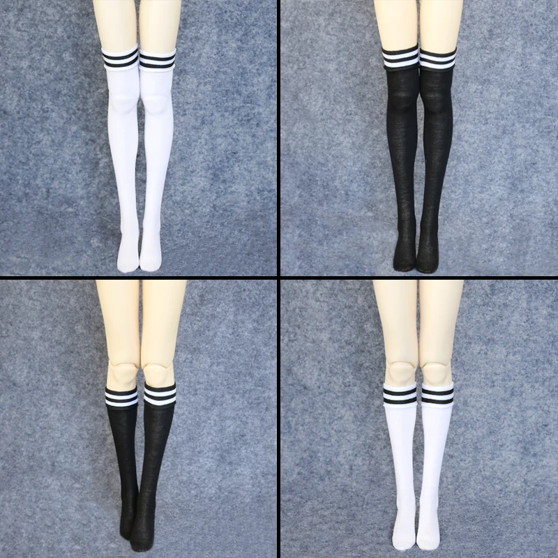 Cute Stockings Socks For 1/3 1/4  BJD Doll  Striped White Black