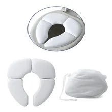 1 Pc Blanc Portable Pliant Enfant Bébé Siège De Toilette Doux Petit Pot Pad Coussin Formation