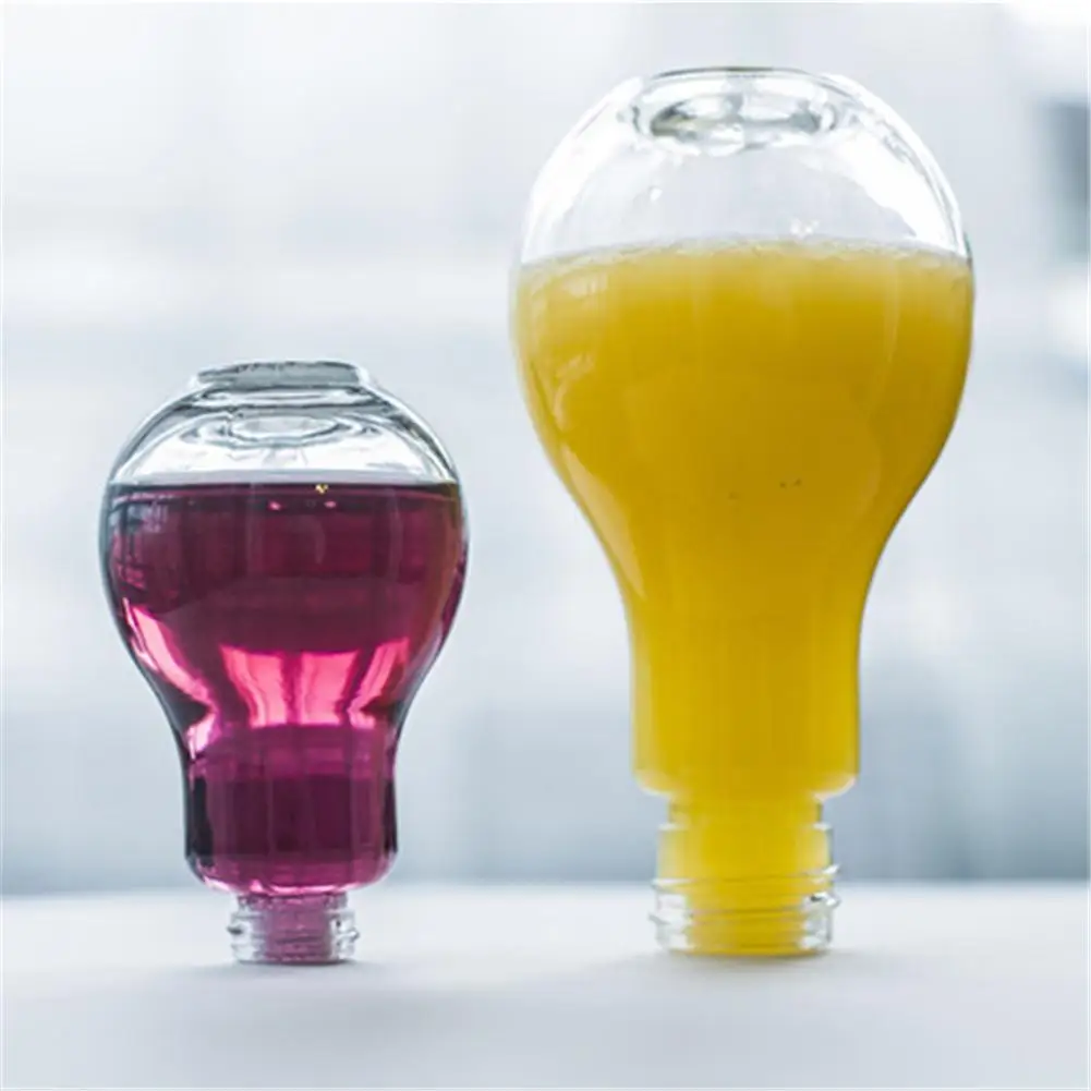 Инновационная лампочка бутылки для фруктового сока портативная Милая соковыжималка бутылка для молочной воды цветная посуда для напитков различные цветные подарки