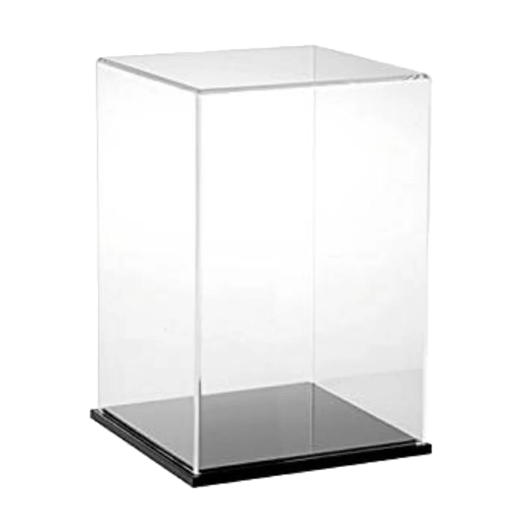 Clear Jewelry Acrylic Display Show Box Case Dustproof Tray Stand Cube - 25cm