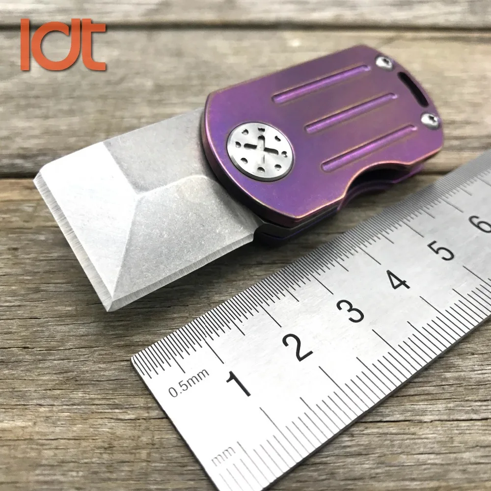 

LDT Bean ODT Fat Mini Folding Knives D2 Blade Titanium Handle Camping Outdoor Pocket Knife Hunting Tactical Knife EDC Tool