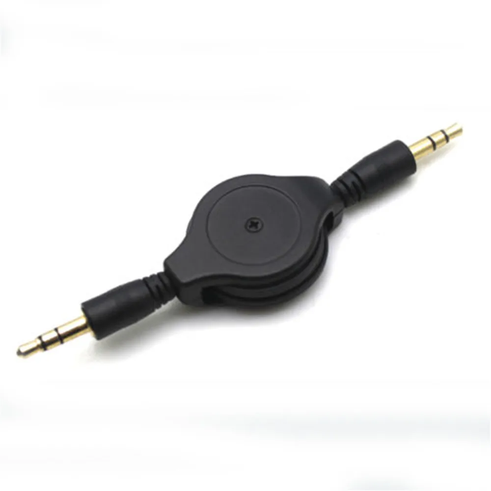 

3.5mm Male to Male Stereo Jack Audio Aux Auxiliary Cable Retractable Cord Car